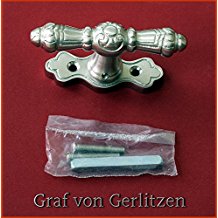 Graf von Gerlitzen Antik Messing Nickel Fenster Griff Griffe Fenstergriff Fenstergriffe Fensterolive Fensteroliven F14N