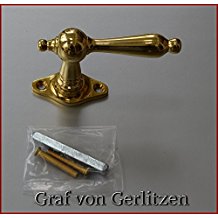 Graf von Gerlitzen Antik Messing Fenster Griff Griffe Fenstergriff Fenstergriffe Fensterolive Fensteroliven F60P