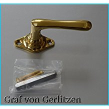 Graf von Gerlitzen Antik Messing Fenster Griff Griffe Fenstergriff Fenstergriffe Fensterolive Fensteroliven F59P