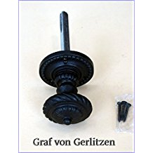Graf von Gerlitzen Eisen Tür Möbel Türgriffe Knopf Knauf Drehknopf Gründerzeit B2SE